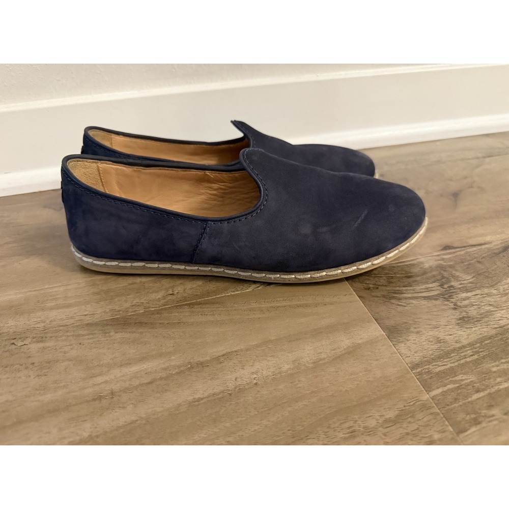 Charix Womens 40 Navy Suede Slip On Loafers Casual Comfort Everyday Style